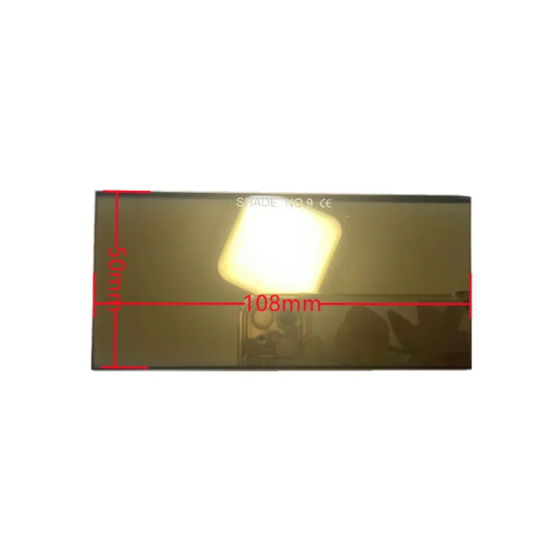10pc/Lot Golden Coating Black Glass Lens 108x50mm for Mig Tig Welding Goggles Mask Protecting Eye Filter Green DIN9-DIN13