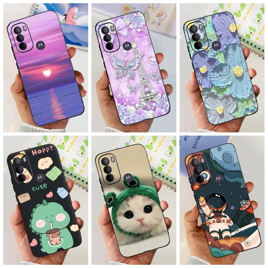 Per Motorola Moto G31 Custodia Xt2173-3 Cover Cute Dinosaur Astronaut Custodia Morbida In Silicone Per Moto G31 G 31 Bumper Motog31 Funda