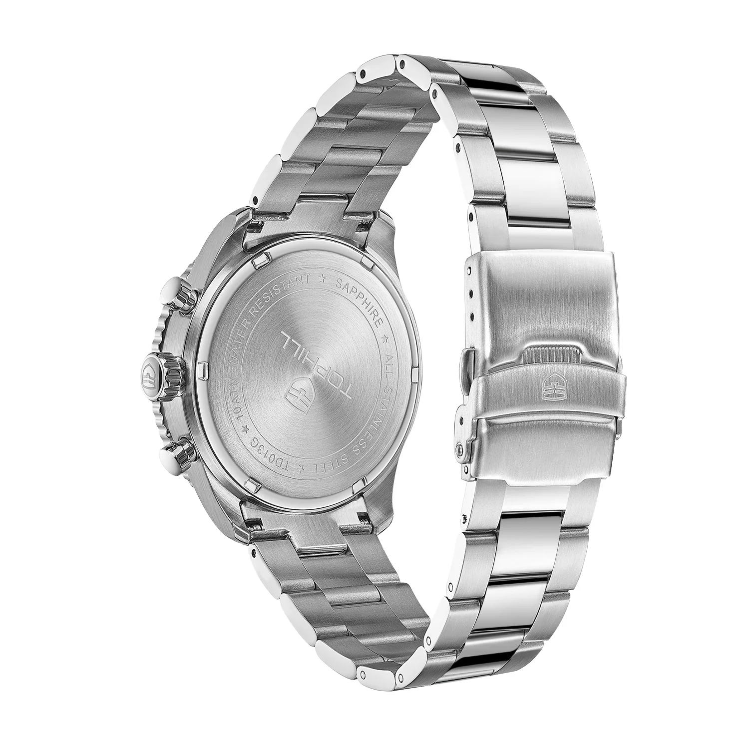 Silverora Orologi da uomo in pelle quadrati, orologio analogico al quarzo, con cinturino in pelle, quadrante multiplo, tre occhi, regalo da uomo, colore: nero e marrone, marrone