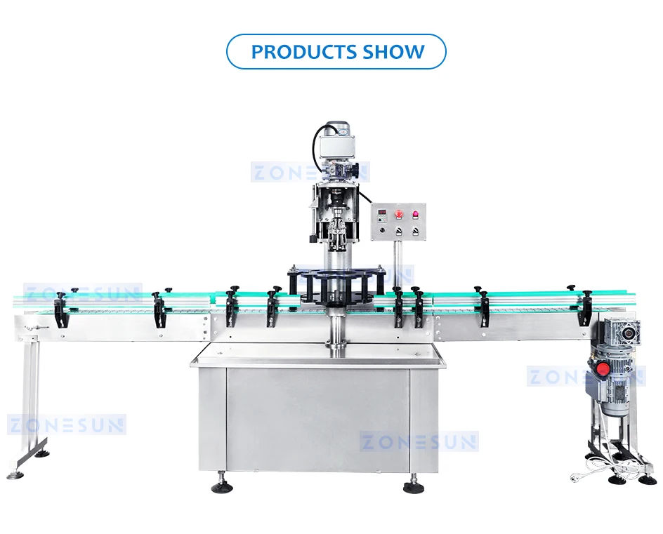 ZONESUN ZS-XG440C Automatic Ropp Roll-On Pilfer-Proof Metal Lock Cap Capping Machine