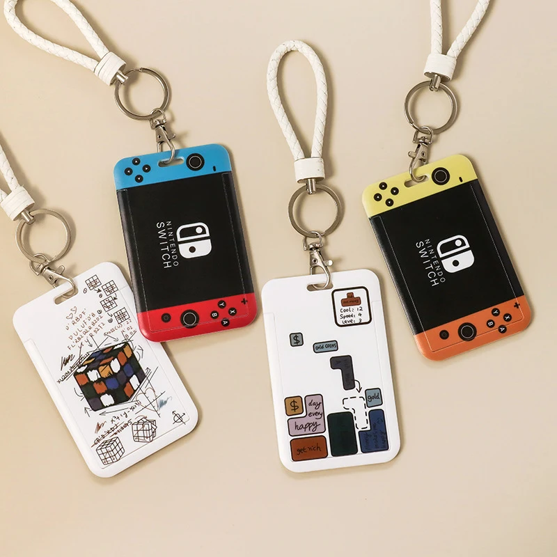 Ins Couple Models Cute Transparent Lanyard Card Holder Holder Student Credential For Pass Card Credit Card Straps Key Ring Gift