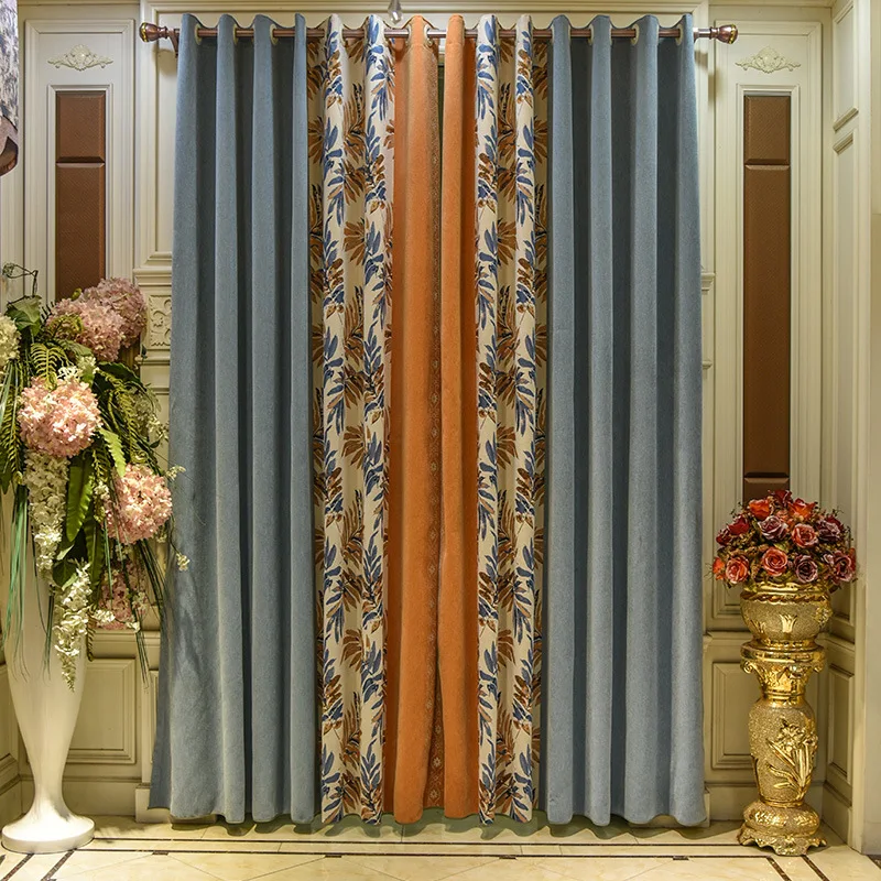 Light Luxury Curtains for Living Room Thickened Imitation Cashmere