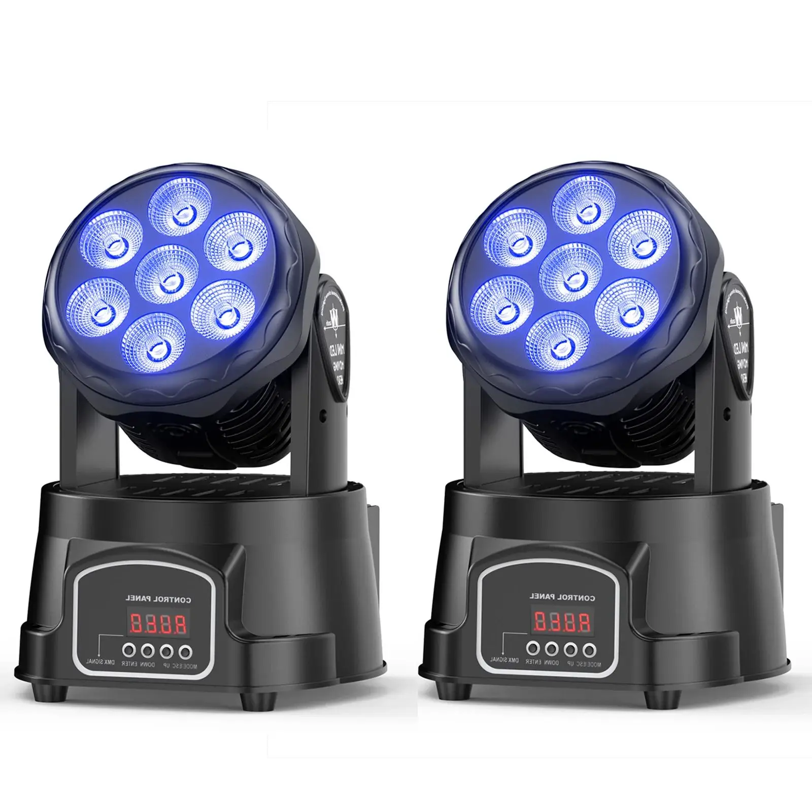 Yiflamefly 2Pcs/Set 105W Beam Moving Head Lights 7x15W RGBW LED