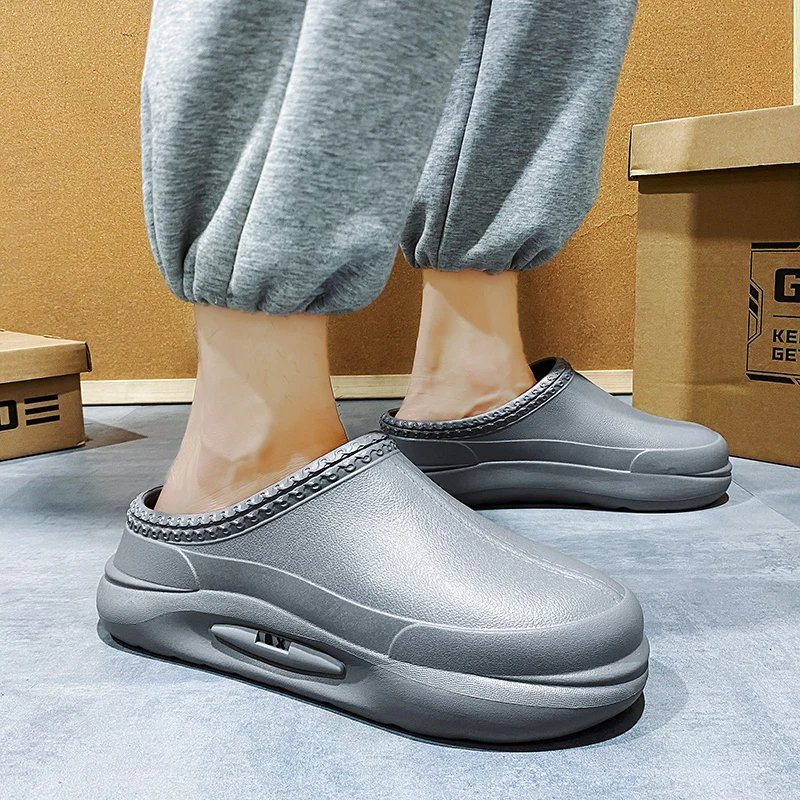 STRONGSHEN Men Kitchen Shoes Chef Clogs Waterproof Doctor Shoe High Quality Warm Plush Garden Clogs Oil-Proof Non-slip Work Shoe 3