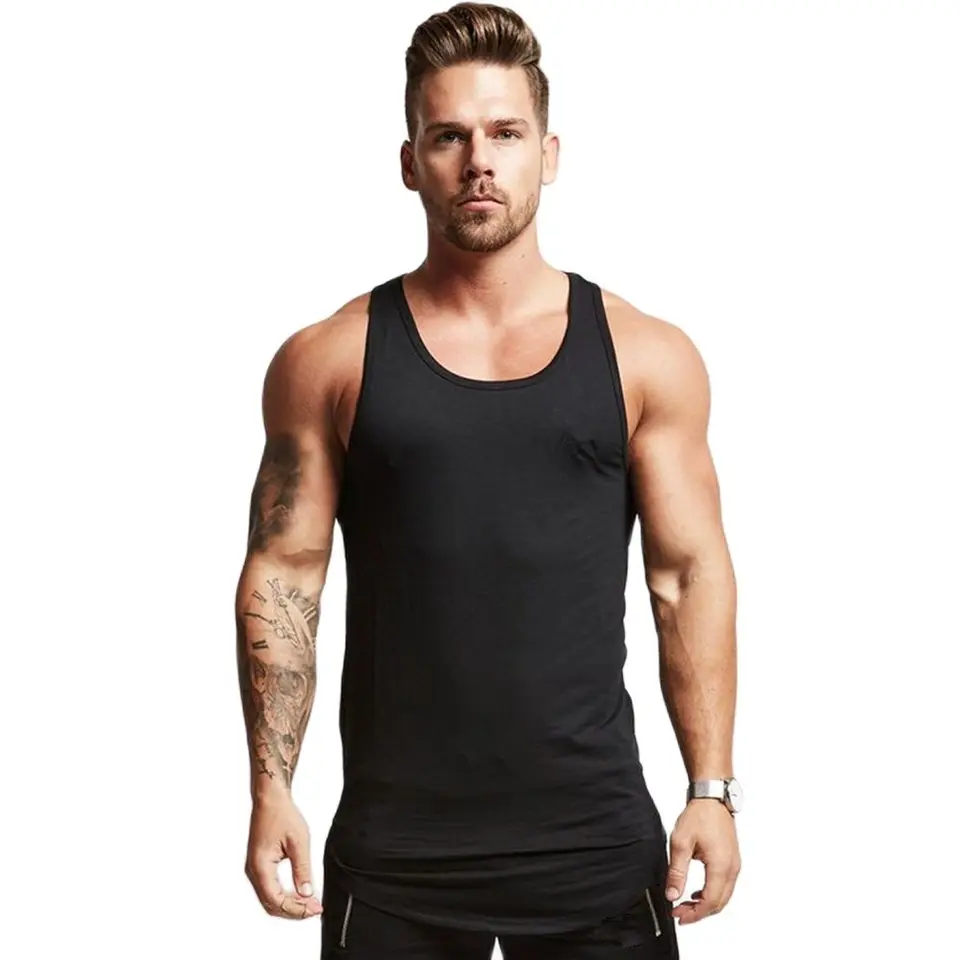 Men's Tank Tops Gym Workout Shirt Y-Back Sleeveless Muscle Fitness  Bodybuilding Tank Shirts