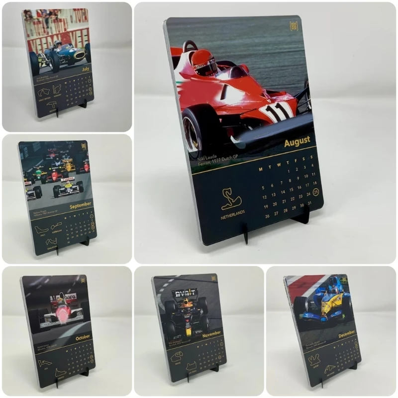 Desk Car Calendar Wall Calendar Decoration with Race Car Images for Fan