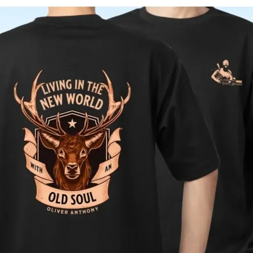 Oliver Anthony T Shirt Rich Men North Of Byrd Double Sides S 5Xl Maniche Lunghe O Corte