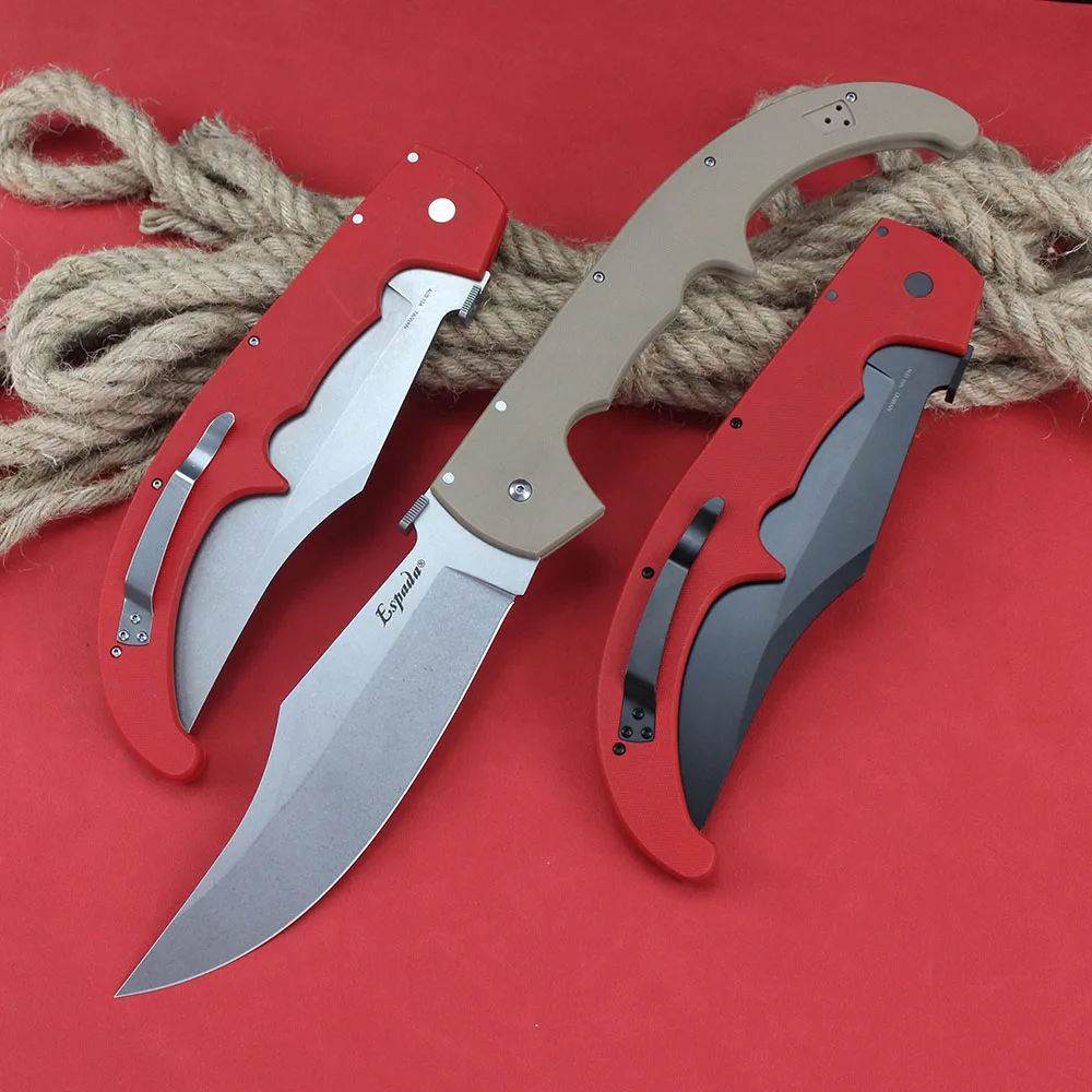 2025 Cold Espada XL Tactical Folding Knife AUS10A Steel Outdoor Multipurpose Survival Military Hunting Knives EDC Multi Tools 4
