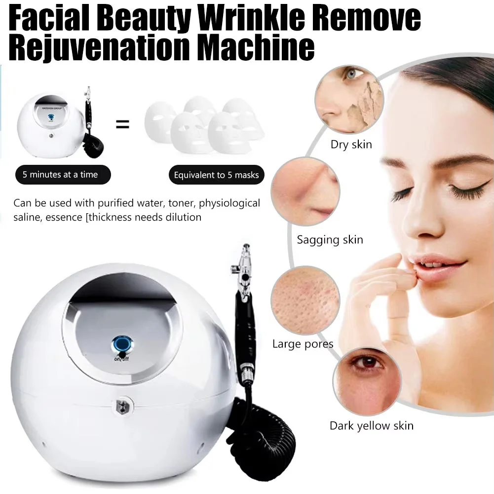 Portable Facial Steamer Spray Nano Mist Sprayer Water Oxygen Jet Peeling Skin Care Injector Skin Moisturizing Spa Face Beauty