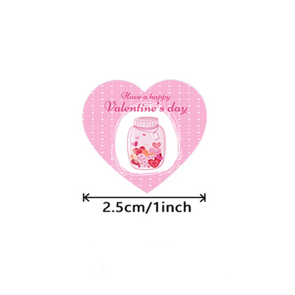 50-500 Labels Love Rainbow Sticker Heart Shape Scrapbooking Gift Packaging Party Wedding Valentine's Day Stationery Sticker