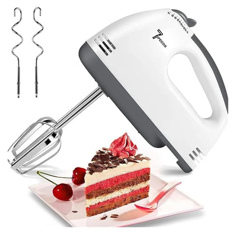 Handheld electric egg beater, household automatic mixer, egg white and cream beater, mini 7-speed white 2