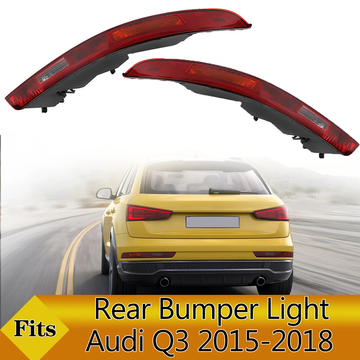 Car Rear Bumper Reflector Tail Light Turn Signal Brake Stop Reverse