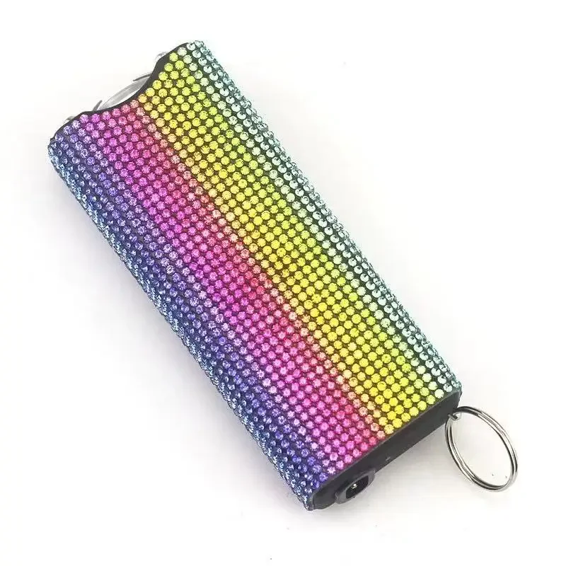 Description Picture 4 of itemDiamondInlaid Multifunctional Portable Outdoor Tool Flashlight Arc Lighter USB Rechargeable Women's Gift