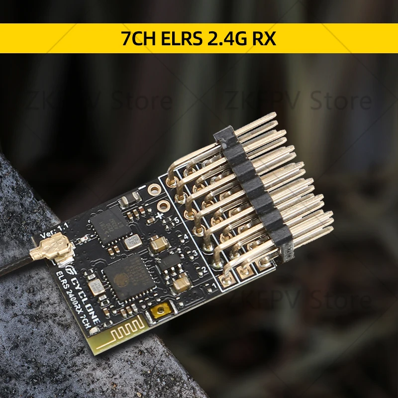 1/2PCS CYCLONE ELRS 2.4G 7CH PWM Receiver ExpressLRS RX 2400RX PWM/CRSF Protocol For RC FPV Drone Fixed Wing Car Boat Quadcopter 2