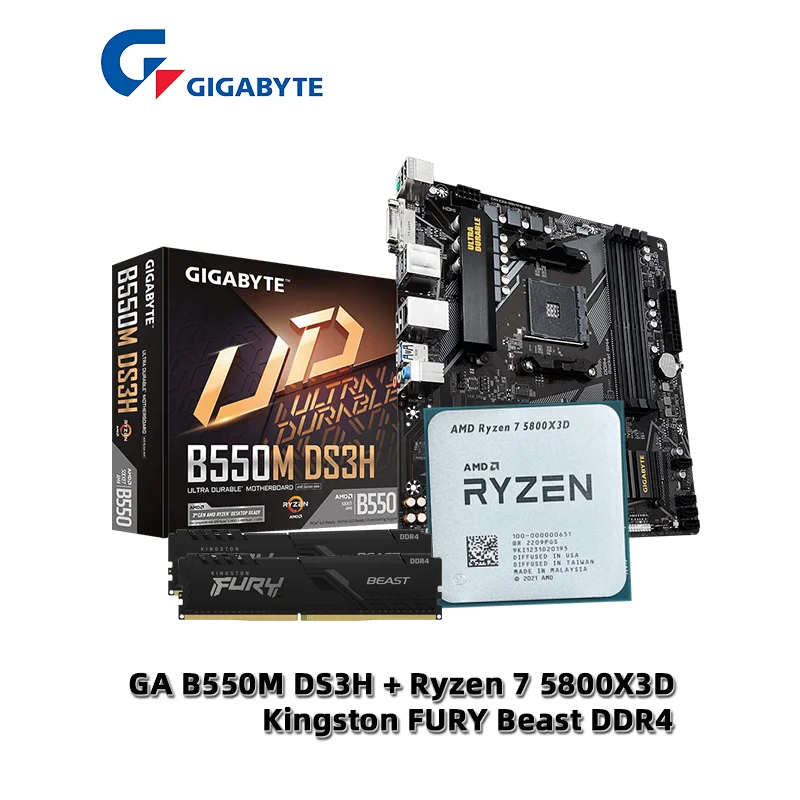 Gigabyte GAB450M DS3H For AMD AM4 Ryzen 3/5/7/9 HDMI B450, 53 OFF