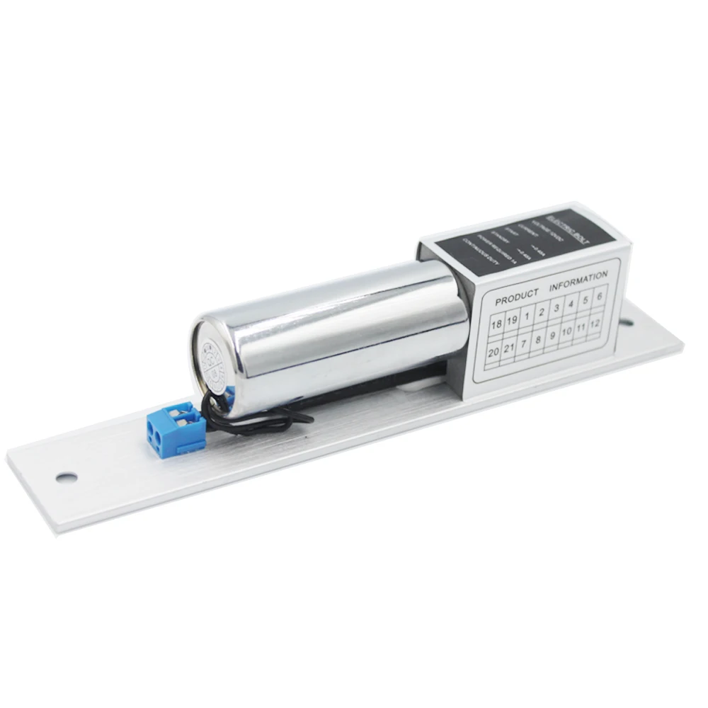 

Электрический Болтовой замок из нержавеющей стали, 12 В постоянного тока, электромагнитный Электрический дверной замок и зажимной кронштейн из алюминиевого сплава