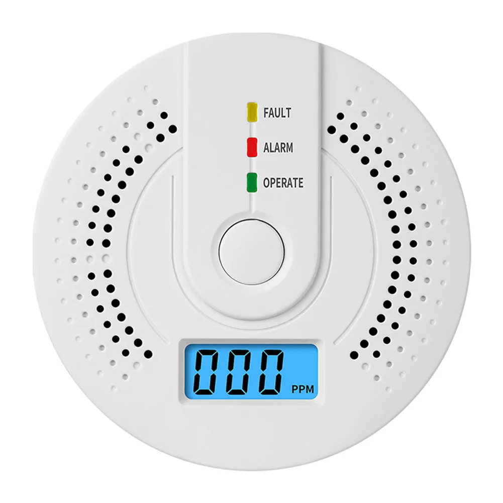 Carbon Monoxide Detector Carbon Monoxide Alarm Battery Powered CO Warning Alarm Sensor for Outdoor Travel