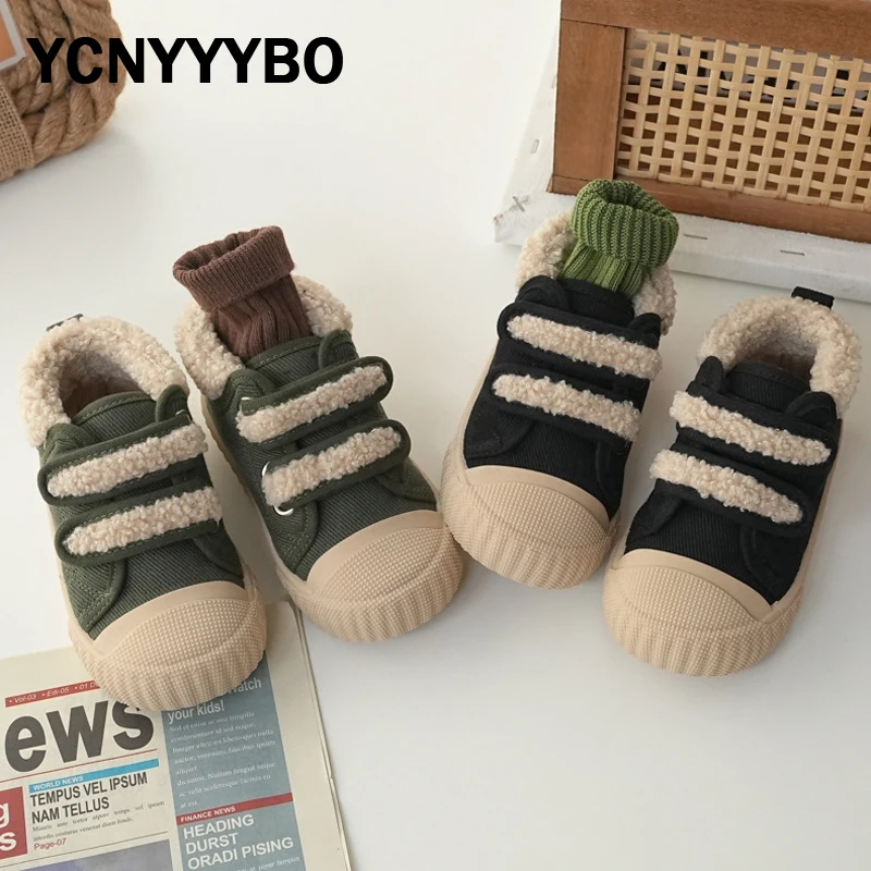 

Winter Kids Casual Sneakers Children High Top Canvas Shoes Baby Girls Brand Sport Sneakers Toddler Boys Chunky Sneakers Trainers