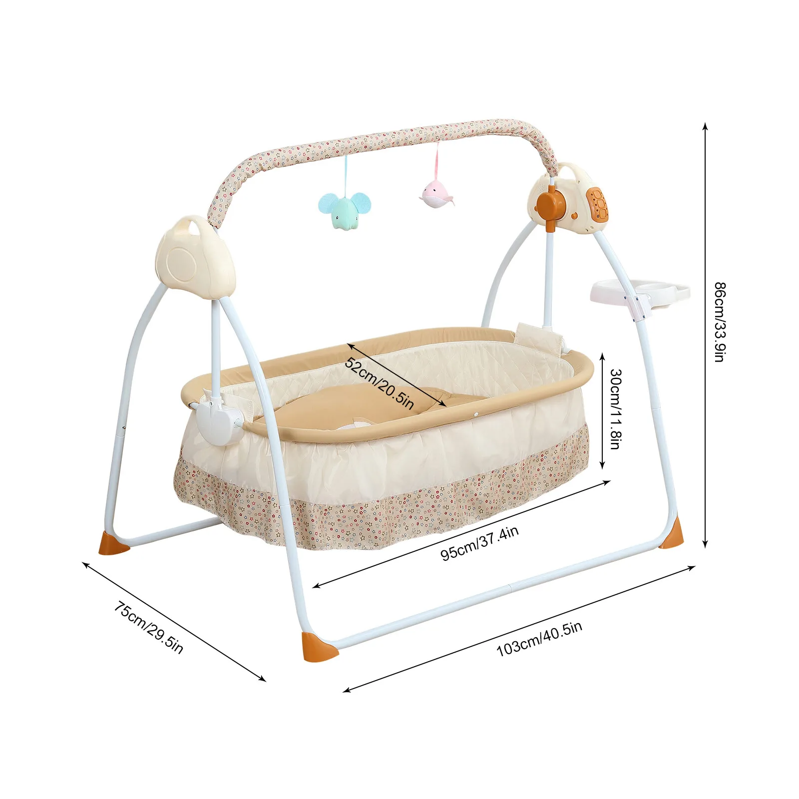 Bluetooth Electric Baby Swing 4