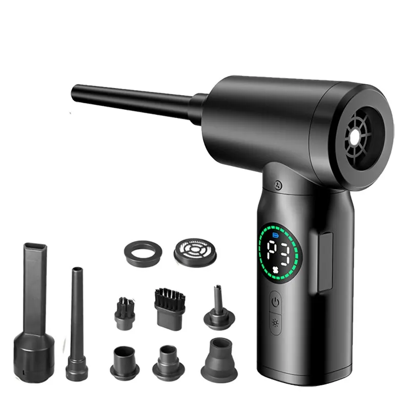 2 in 1 Air Duster Vaccum Cleaner Portable Dust Blower Handheld Rechargeable Large Capacity For PC Laptop Car Clean Keyboard 1