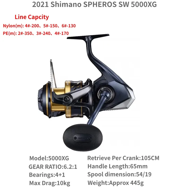 2021 SHIMANO-SPHEROS SW, 5000HG, 5000XG, 6000PG, 6000HG, 8000PG
