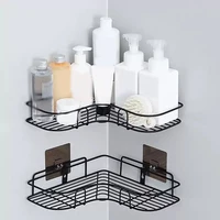 Étagère triangulaire pour salle de bain, pas de perçage requis, étagère de rangement murale pour cuisine 2