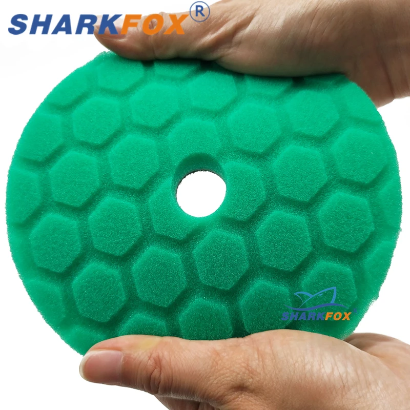 Sharkfox 자동차 연마 패드 세트, 전문 자동차 연마 제품, 5 인치 자동차 스폰지 버핑 왁싱 패드, 자동차 연마용