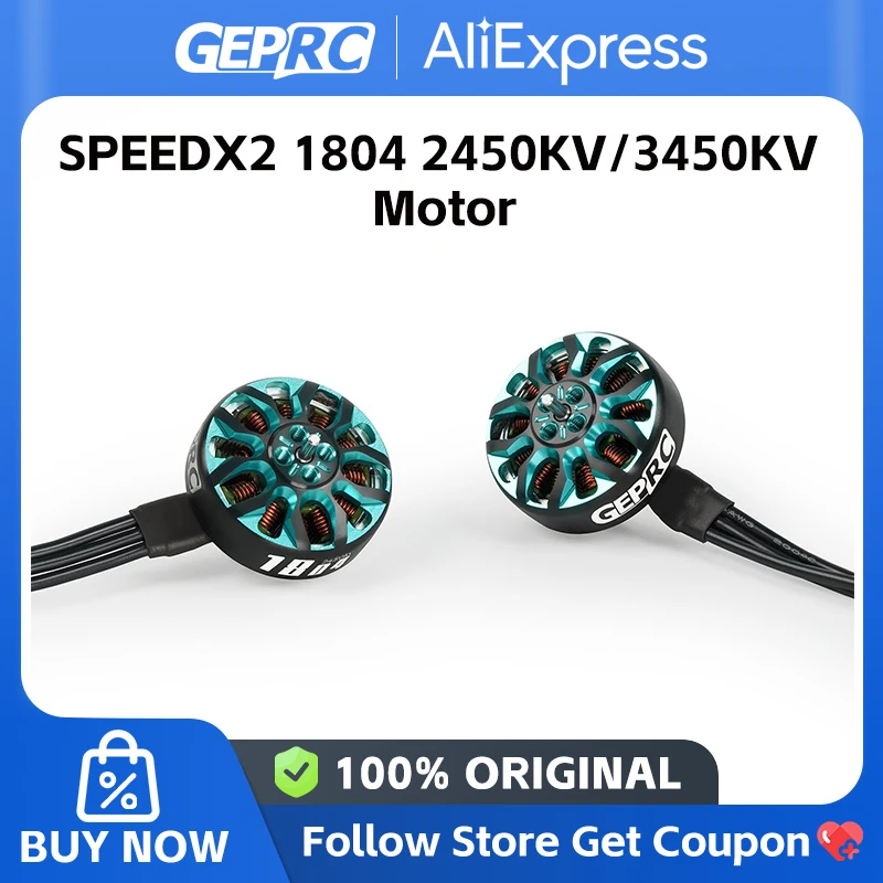 Brushless Motor Drone Repair Parts GEPRC SPEEDX2 1804 2450KV 3450KV Motor 4S 6S Rushless Motor for FPV RC Multicopter Racing Drone Parts DIY