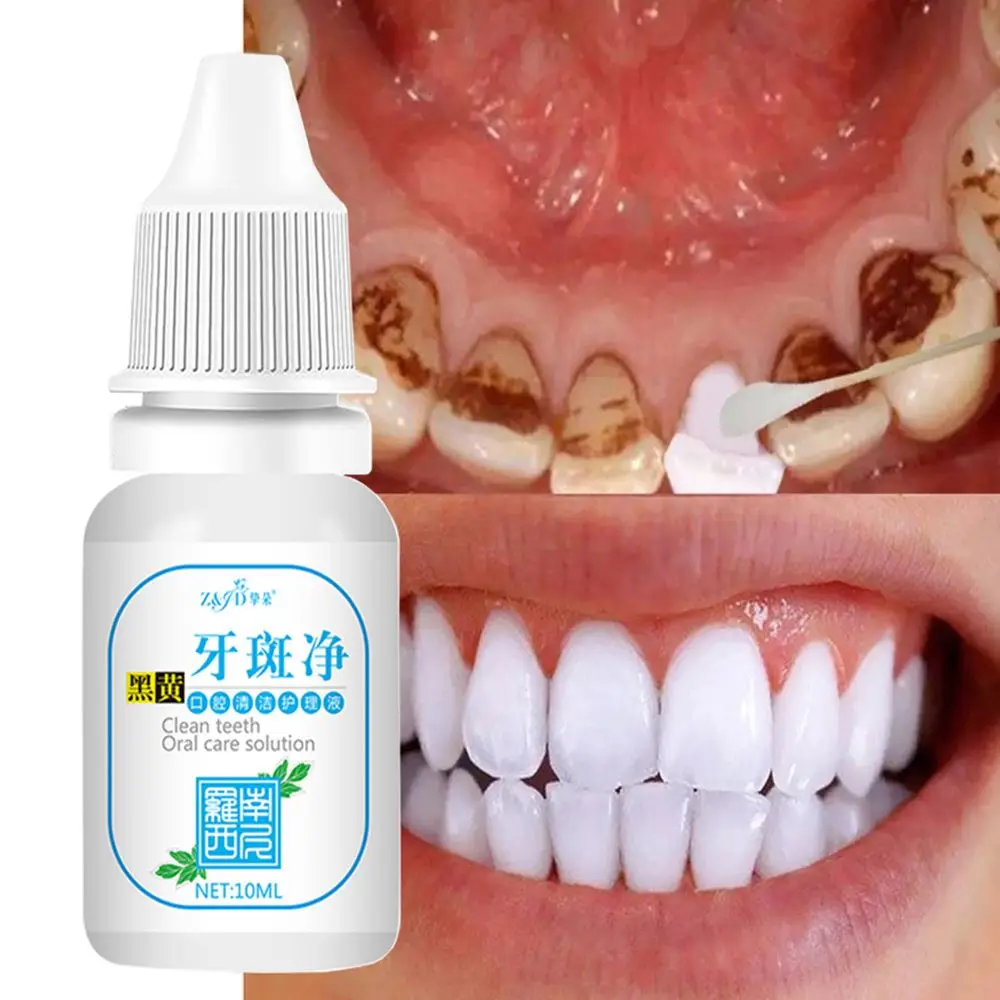

10ml Teeth Whitening Essence Serum Powder Clean Whiten Teeth Remove Plaque Stains Fresh Breath Oral Hygiene Dental Tools