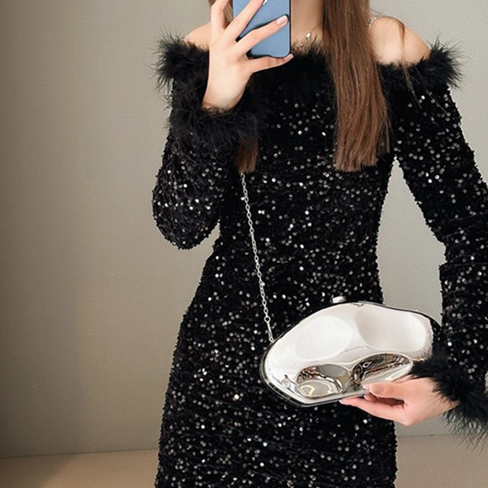 Luxury Store Shaped Evening Bag Acrylic Shoulder Crossbody Bags for Women Fashion Clip Women Designer Handbags Wedding Clutch