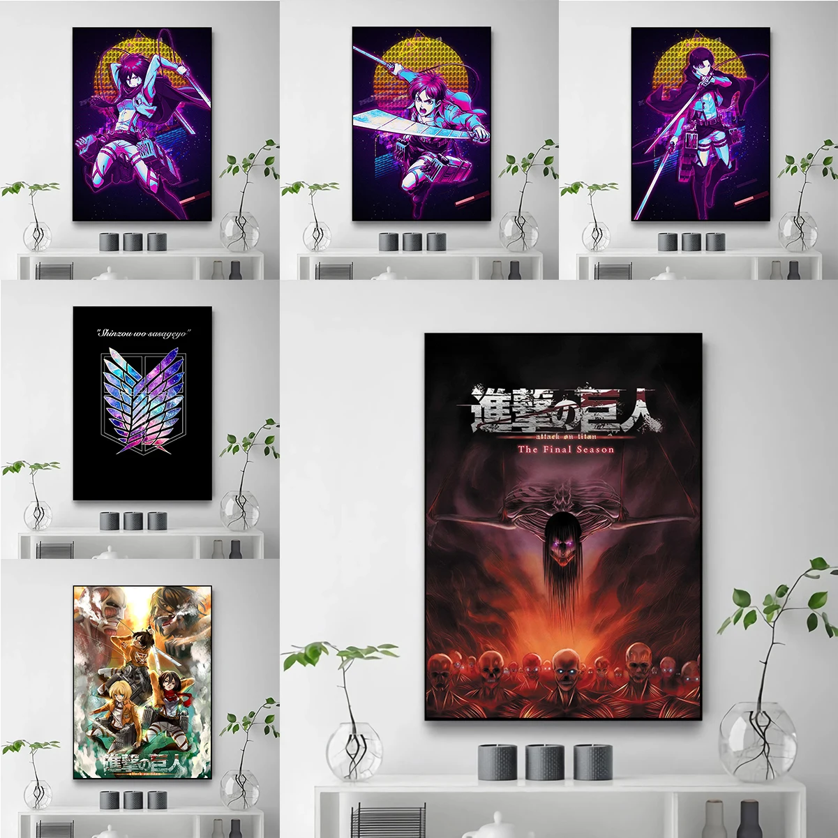 

Attack On Titan Anime Poster Large Paintings Modern Living Room Decoration Canvas Decorative Prints Wall Painting Decor Art Home