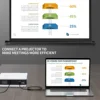 4K30Hz USB C To HDMI Cable, 2m/78.74in/6.56ft ABS Black Type-C To HDTV Cable, Compatible for MacBook，IPhone，IPad，Laptop 3