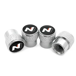 Premium Car Wheel Tire Valve Caps - Stylish Stem Covers (Silver)