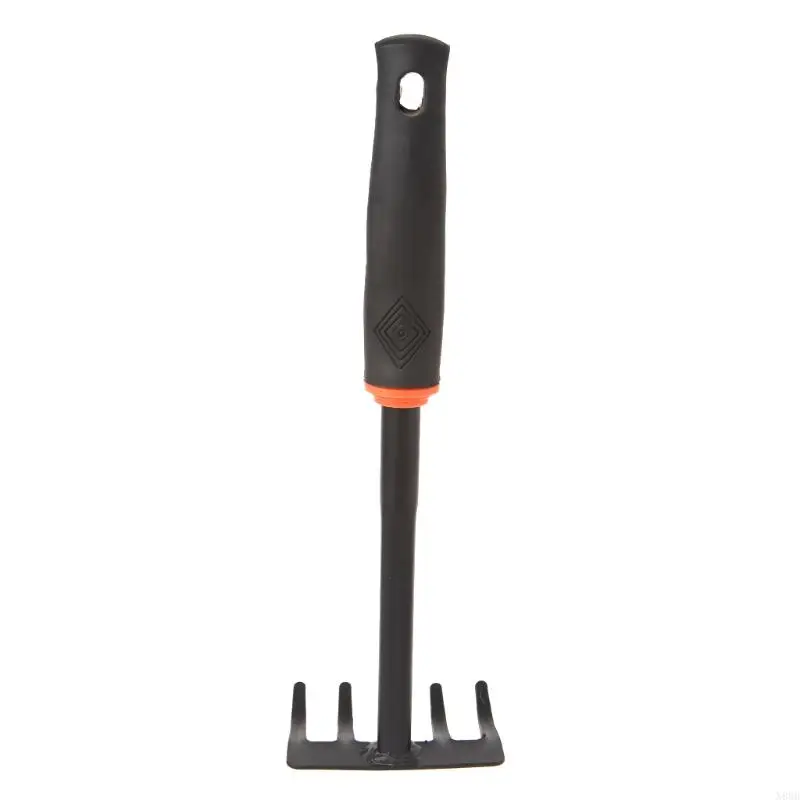 N80B 1Pc Portable Digging Tool Mini Steel Rake For Home Garden Transplanting Tool