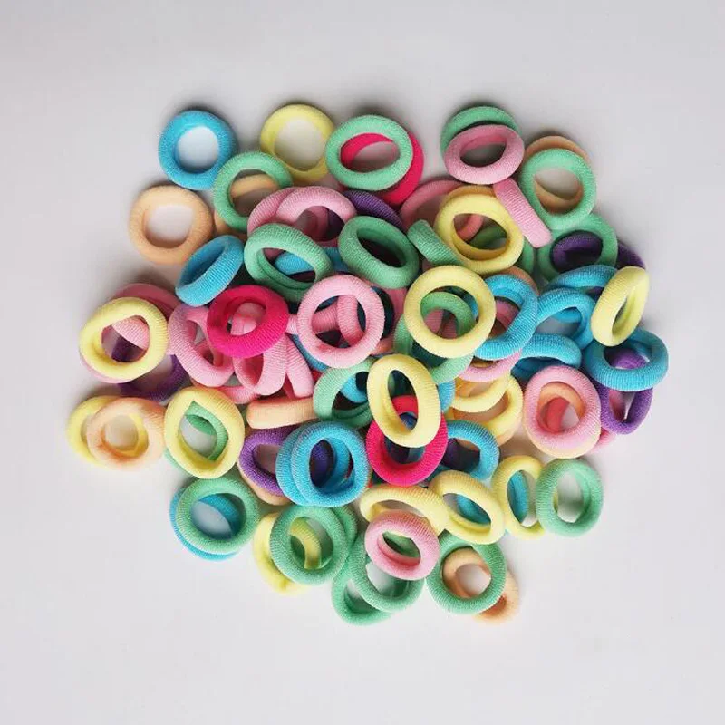 

100Pcs 2cm diameter children's hair loop headwear