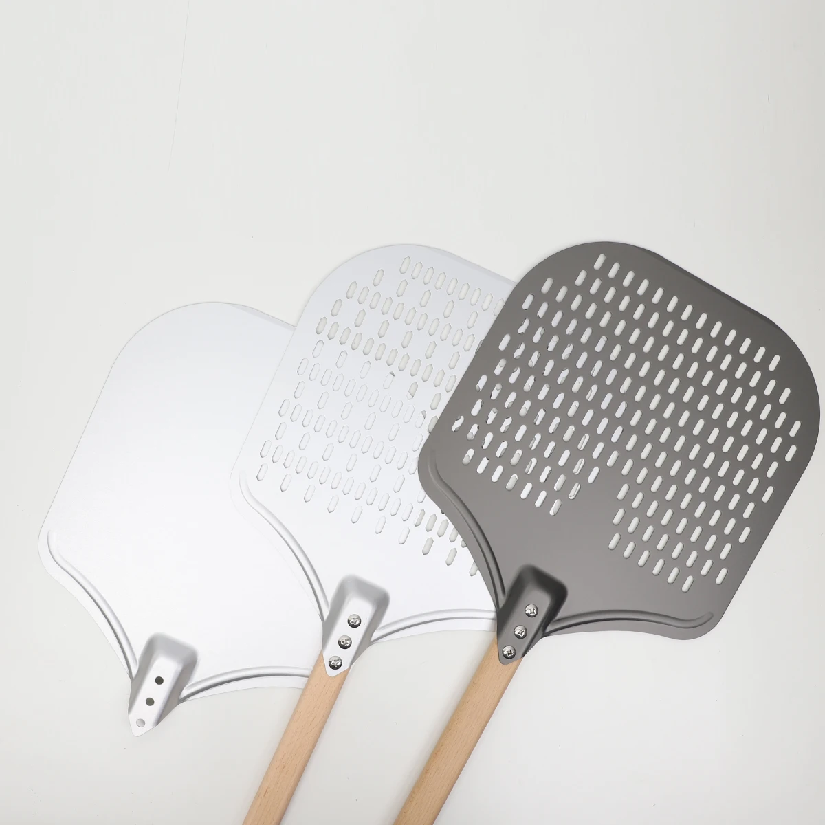12 Inch Pizza Peel Turning Paddle Short Handle Shovel Kitchen Utensils Aluminum Apple Shape Pizza Turner Nonstick Baking Tools