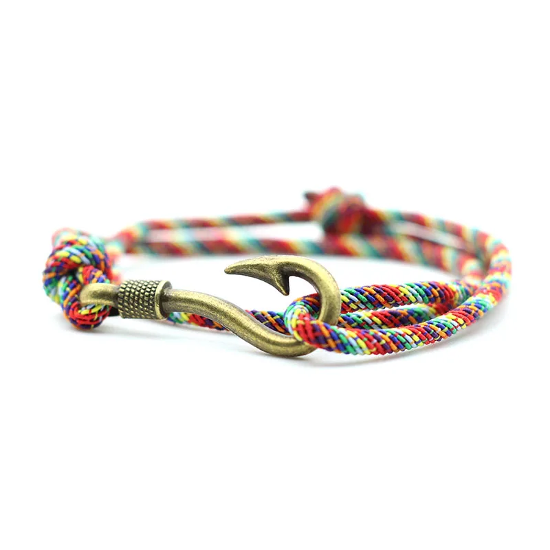 Wine Red Braided Leather Men Bracelet