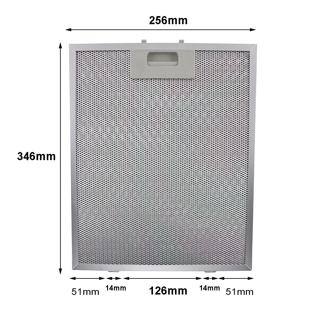 Silver Cooker Hood Filters Metal Mesh Extractor Vent Filter 346 X 256 X 9MM Stainless Steel Filter Hood Filter Home Improvement