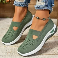 Simple Ladies Breathable Hollow Sneakers-casual Light Flat-bottomed Outdoor Walking Shoes, Suitable for Low Tops in All Seasons. 1
