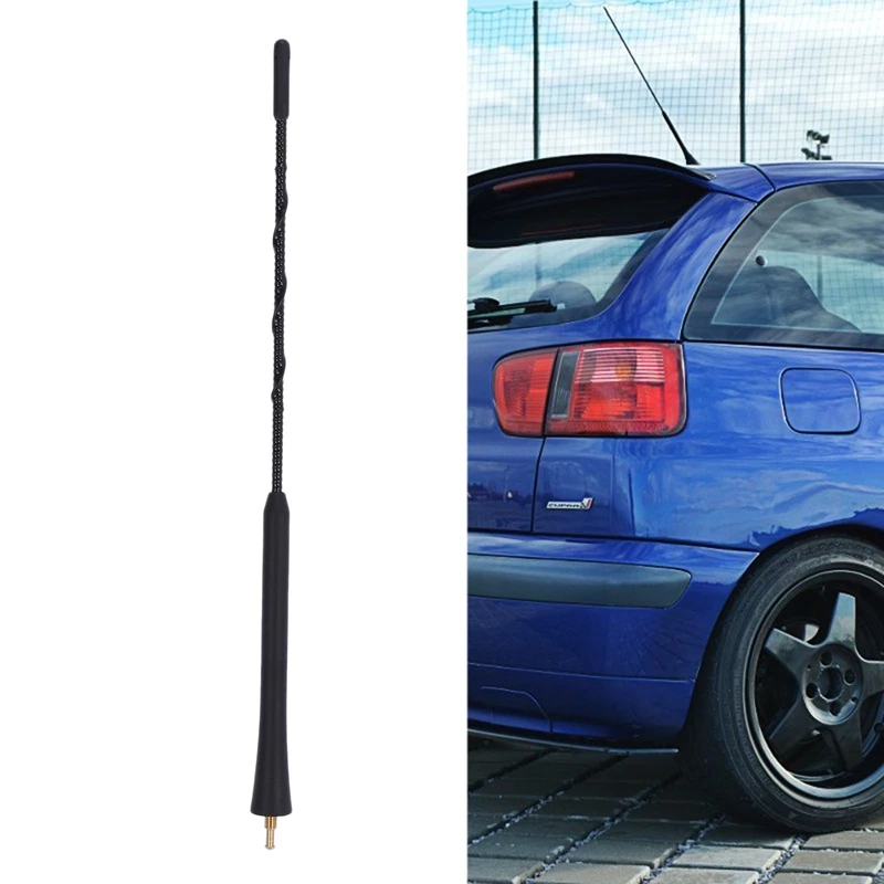 30 Cm Short Rod Antenna for Seat Ibiza 6L 6J Leon 1M 1P Skoda Altea 5P antenna rubber seal antenna mount clamp