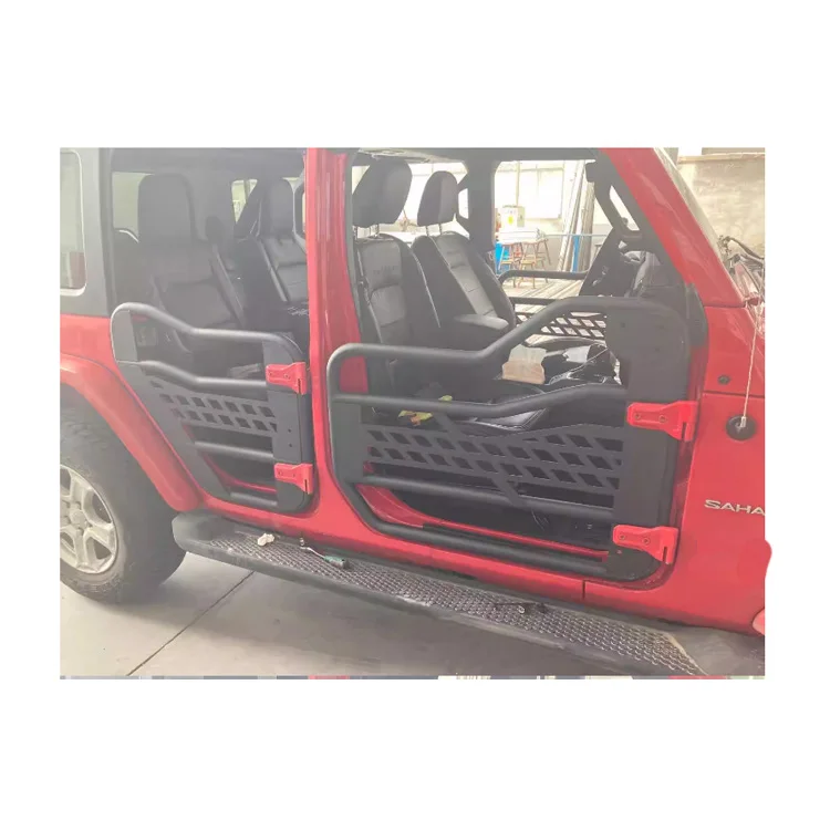Factory 2 and 4 DOOR black Steel with Mirror Willow leaf Iron Door For Jeep wrangler JK JL +