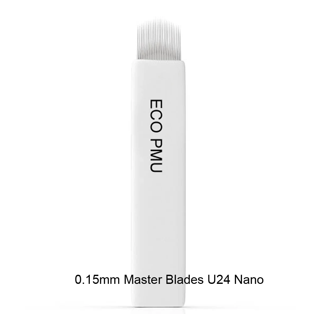 Microblading Nadeln 24U – 0,15 Mm, U-förmig, Edelstahl 304, 50 Stück, Für Augenbrauen-Tattoo