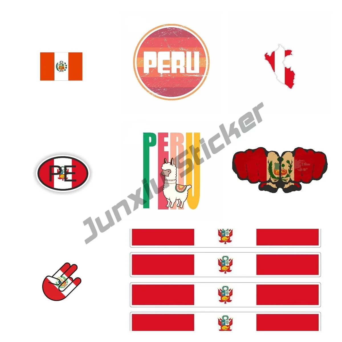 

Funny PERU Car Assessoires Stickers Personality Waterproof Decal Windshield Windows Door Protector Scratch-Proof Decor