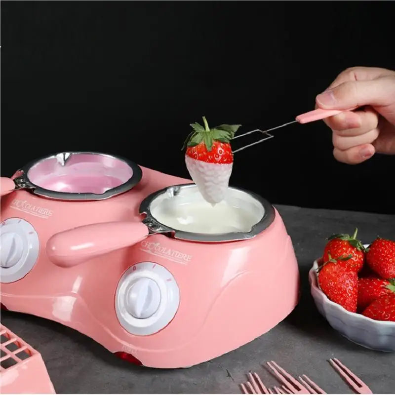 Wax Heater & Chocolate Melter Electric Warming Fondue Set Automatic Temperature Control With Removable Pot-Candy Melting Pot