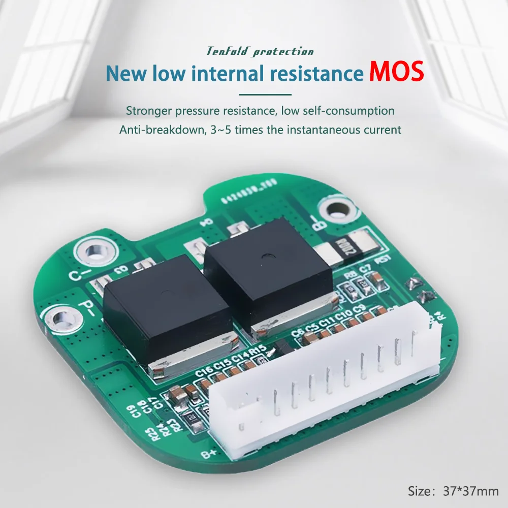 Bisida 10S 36V 15A BMS 분할 포트, 스쿠터 리튬 18650 배터리 팩용..