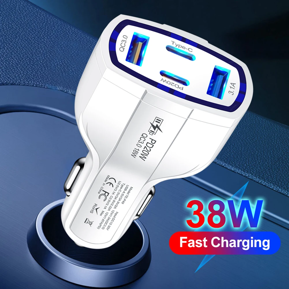    PD 20W 2USB + 2PD  , USB Tyoe C    , ȭ Ｚ, 12-30V, 4 in 1