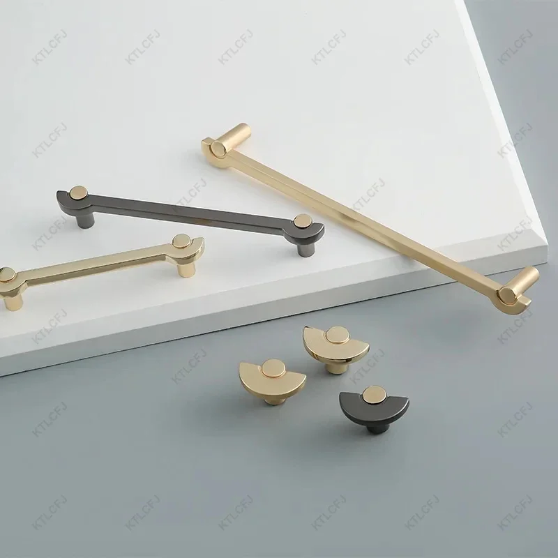 Solid Furniture Hardware Accessories Drawer Cabinets Door Handles American Style Multi-color Cabinets Zinc Alloy Wardrobe Handle