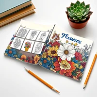 Art Coloring Book Adult Relieve Stress Kill Flower Coloring Graffiti Painting Drawing Art Book Stationerys Book For Children 2