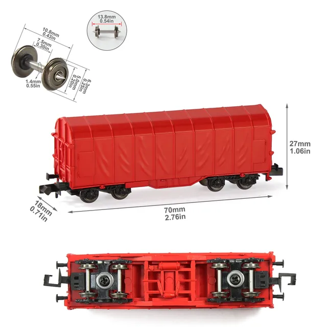 1pc Model Railway N Scale 1:160 Boxcar Model Trains Wagon C15062