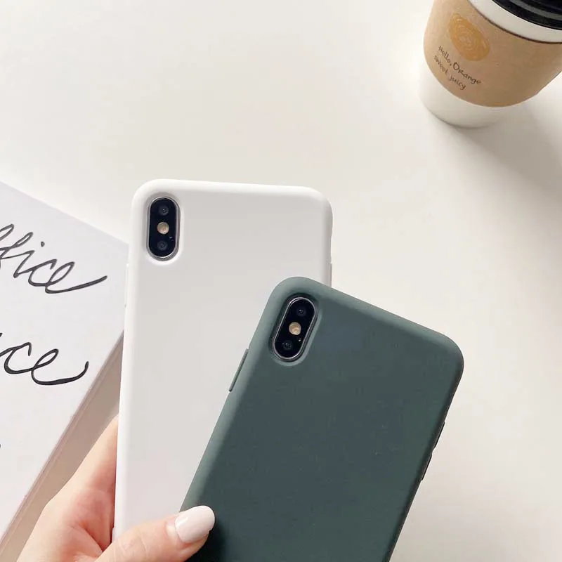 Elegant Soft Silicon Shockproof Phone Case - Fashion Candy Colors Back Cover Shell